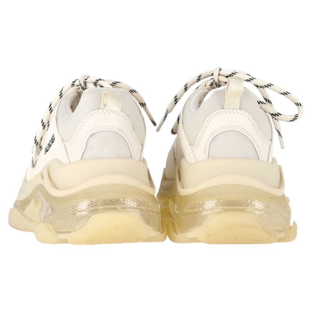Balenciaga Clear Sole Triple S Sneakers in White Polyester - Picture 6 of 8
